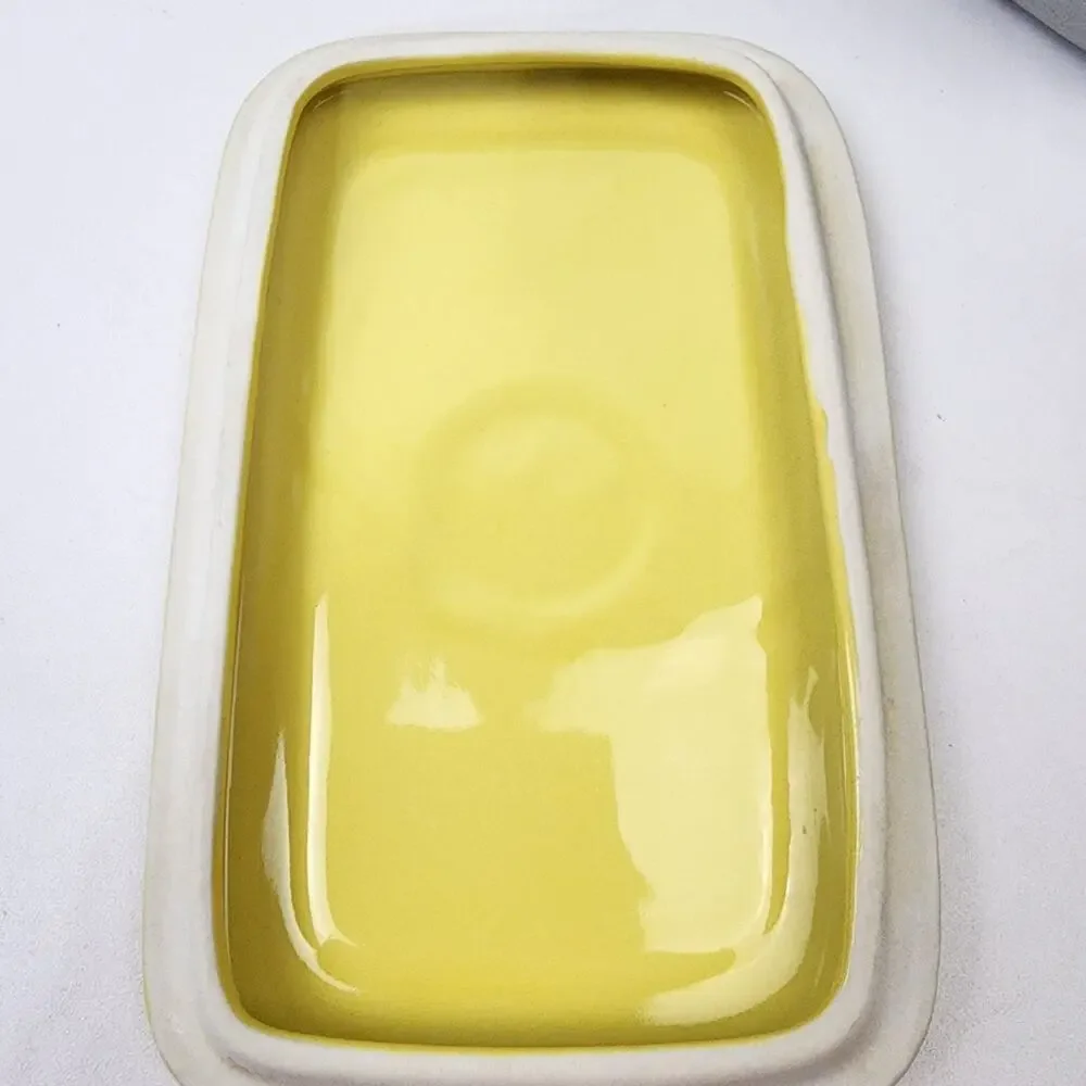 General Electric Refrigerator Covered Dish by Hall China Ohio Gray & Yellow